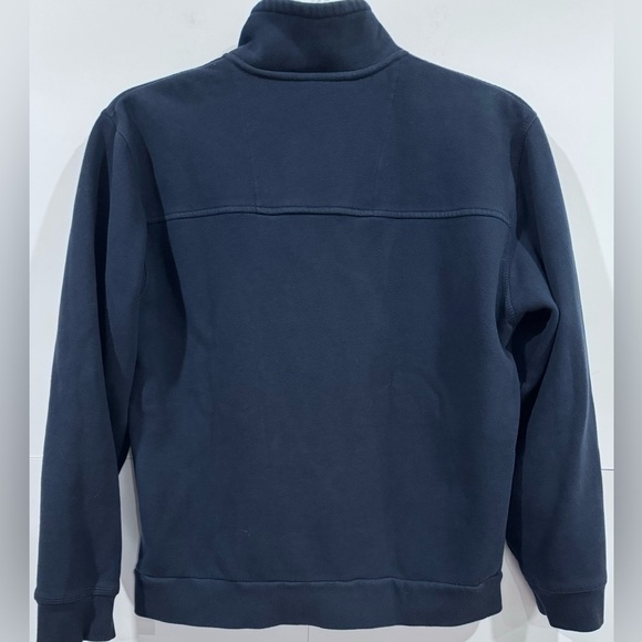 Arrow Men’s Pullover Knit Sweater Size XL. Blue Long Sleeve 1/4 Zip Cotton Blend - Picture 2 of 5